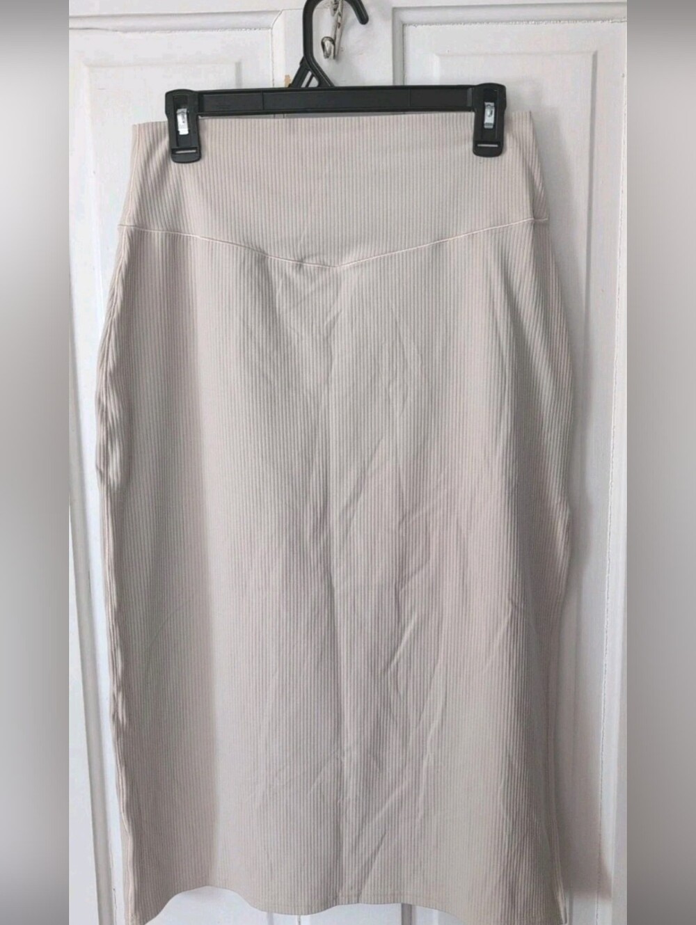 Offline By Aerie Ribbed Midi Skirt in Soft Oat